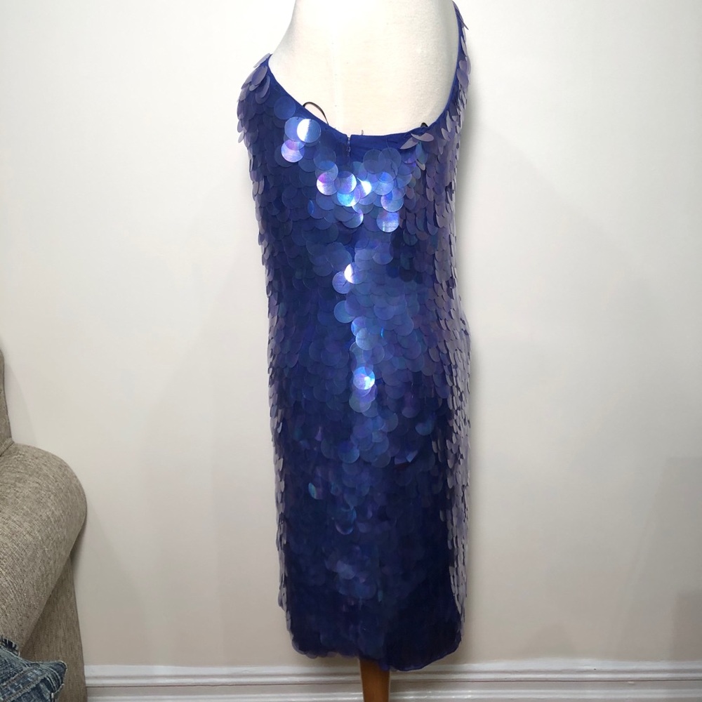 Adrianna Papell one shoulder disco dress - Picture 3 of 7